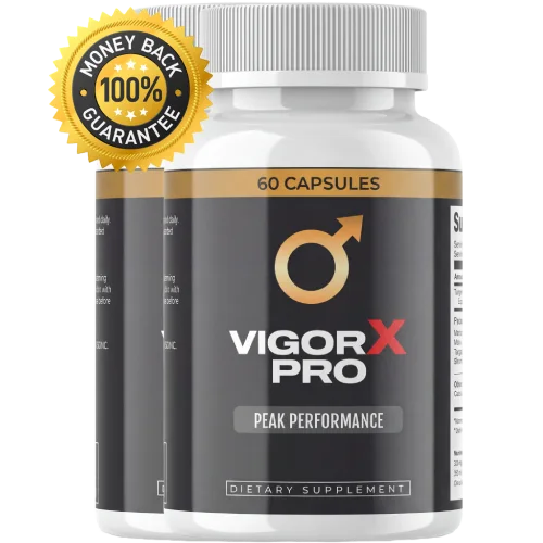 VigorX Pro Peak Performance Male Supplement Bottles - 60 Natural Capsules Each